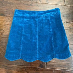 Teal Corduroy Skirt